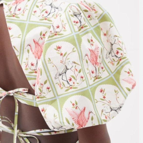 AGUA BY AGUA BENDITA Verao avian-print cotton-poplin mini dress - Picture 4 of 9